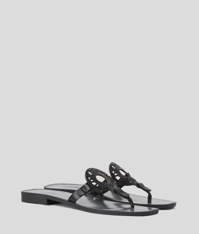 Karl Lagerfeld Toe Strap Sandals In Black