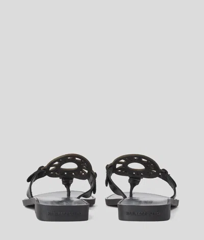 Karl Lagerfeld Toe Strap Sandals In Black