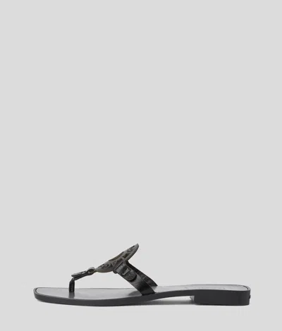 Karl Lagerfeld Toe Strap Sandals In Black