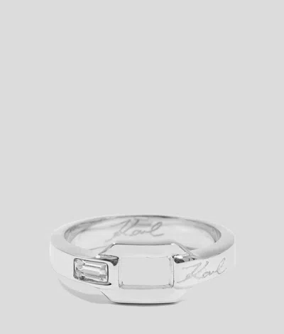 Karl Lagerfeld Signature Chain-link Ring