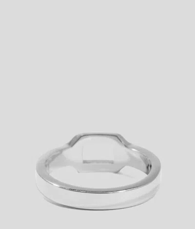Karl Lagerfeld Signature Chain-link Ring