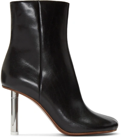 Vetements 80mm Lighter Heel Leather Ankle Boot, Black