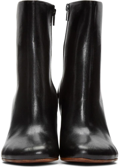 Shop Vetements Black Leather Ankle Boots