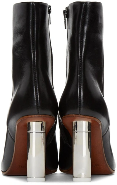 Shop Vetements Black Leather Ankle Boots