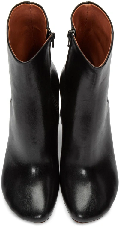 Shop Vetements Black Leather Ankle Boots