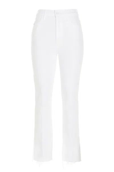 Mother Kick Flare Jeans In White