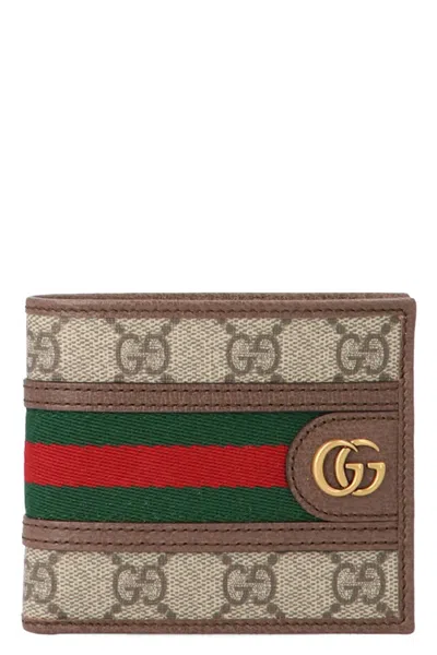 Gucci Ophidia Gg Bi-fold Wallet In Brown