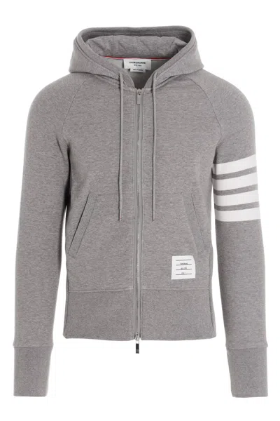 Thom Browne Classic Cotton Loopback 4-bar Zip-up Hoodie