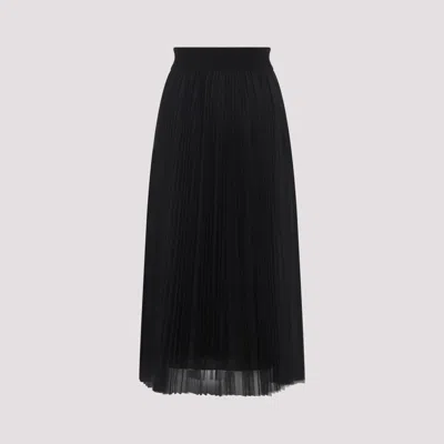 Fabiana Filippi Pleated Maxi Skirt With Sheer Overlay And High Waistband