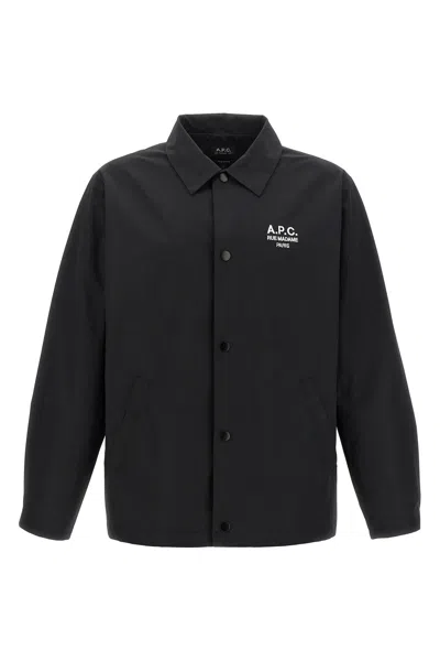 Apc A.p.c. Regis' Black Cotton Blend Shirt