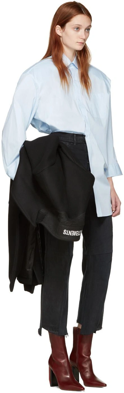 Shop Vetements Ssense Exclusive Black Reworked Jeans