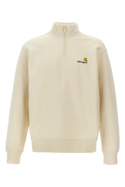 Carhartt Off-white Half Zip American Script Sweatshirt