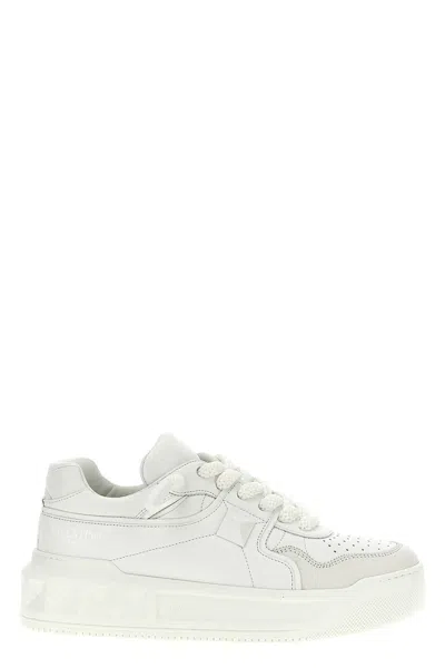 Valentino Garavani White Nappa Leather One Stud Xl Sneakers