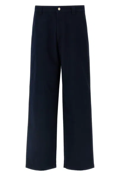 Gucci Blue Cotton Pants In Blue
