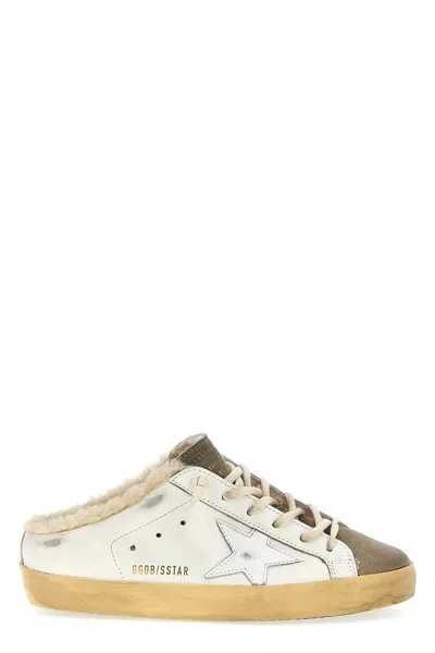 Golden Goose Super Star Leather Sneakers In White