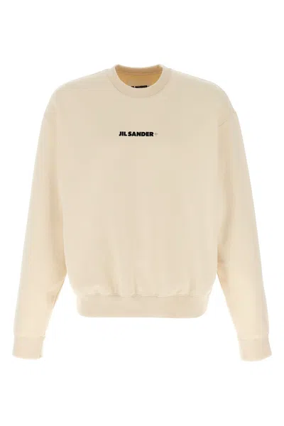Jil Sander Cotton Crew-neck Sweatshirt In Neutral