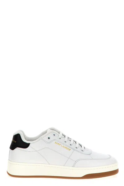 Saint Laurent White Smooth Leather Sl/61 Sneakers
