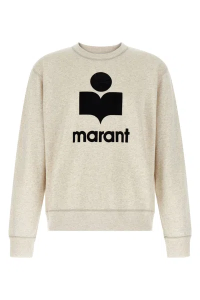 Isabel Marant Marant Mikoy Flocked Logo Sweatshirt In Pink