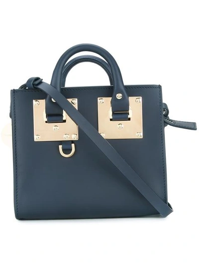 Sophie Hulme Leather Albion Tote Small Bag In Black