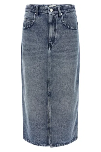 Isabel Marant 'pocketed Belt Loops Skirt' In Blue