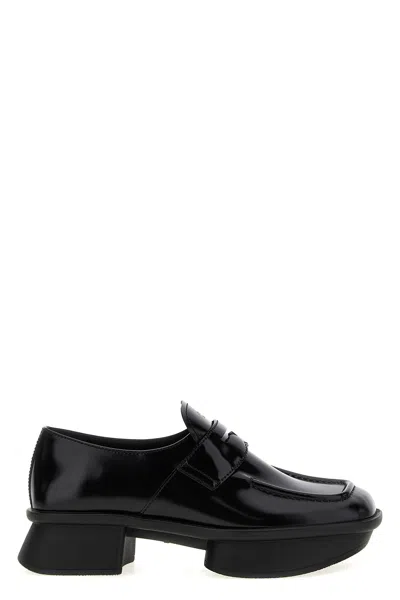 Prada Re-edition Equal Platform Penny Loafer In Black