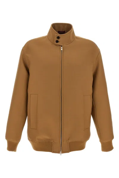 Gucci Wool Jacket Puffer Jackets Brown In Brown