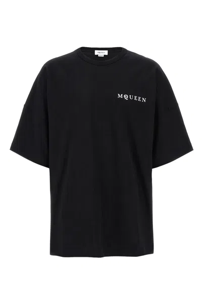 Alexander Mcqueen Exploded Logo Over Fit T Shirt In Animal Print