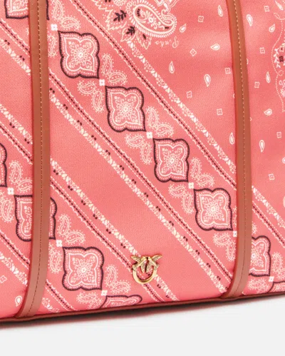 Pinko Maxi Double Handle Shopper Bag With Bandana Print