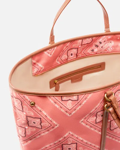 Pinko Maxi Double Handle Shopper Bag With Bandana Print