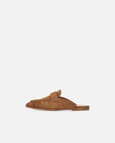 Pinko Mocassins Mules Plats En Daim