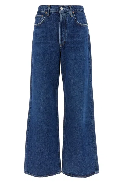 Agolde Dame High Rise Wide Leg No Cuff Jean In Enamour