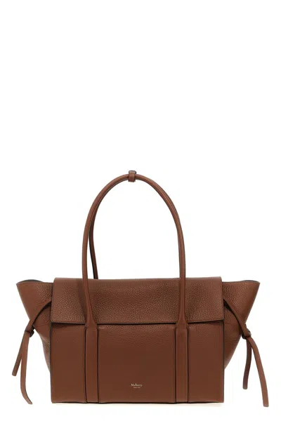 Mulberry Textured Finish Tote Bag With Top Handle In Brown