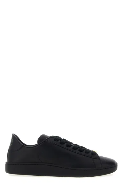 Valentino Royco Nappa Leather Sneakers In Black