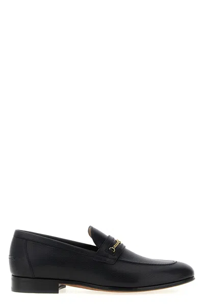 Valentino Garavani Vlogo Signautre Leather Loafers In Black