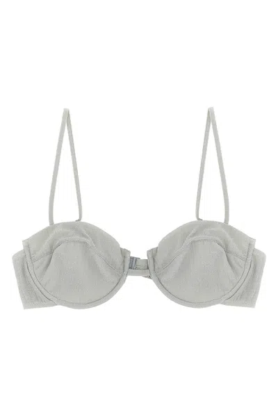 Mc2 Saint Barth Adjustable Straps 'salina' Bikini Top In Gray