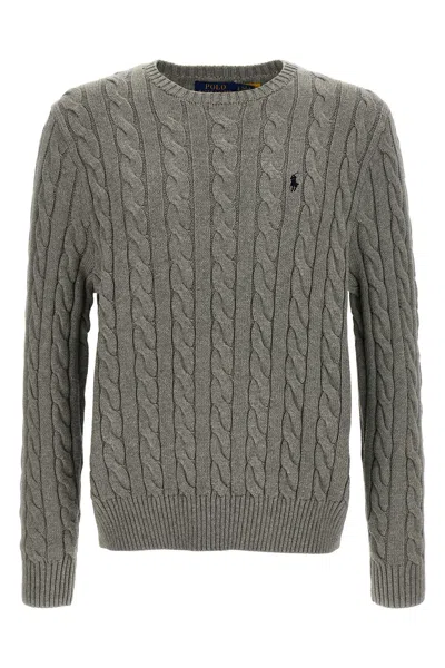 Polo Ralph Lauren Cable-knit Jumper In Gray