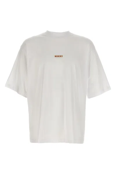 Marni Mini Logo T-shirt In White