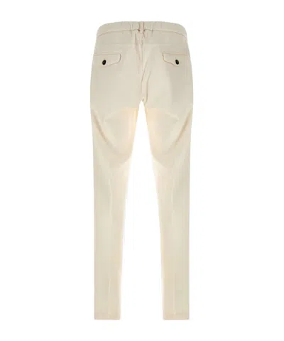 Eleventy Drawstring-waist Tapered Trousers In Neutral