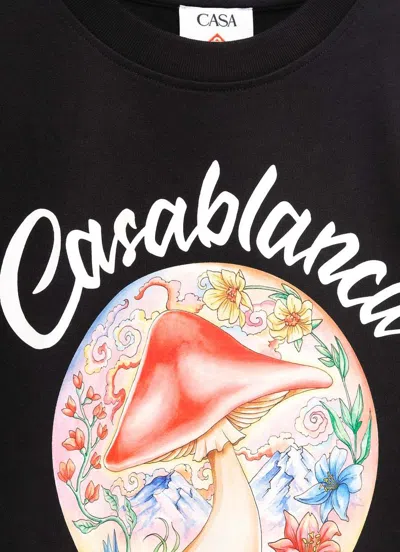 Casablanca Mushroom Emblem T-shirt In Black
