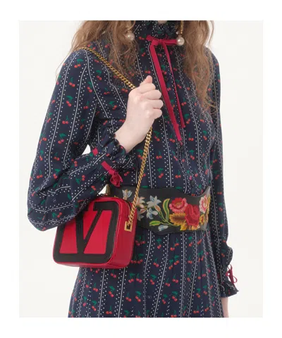 Valentino Garavani Superstar Chain Belt Bag In Red