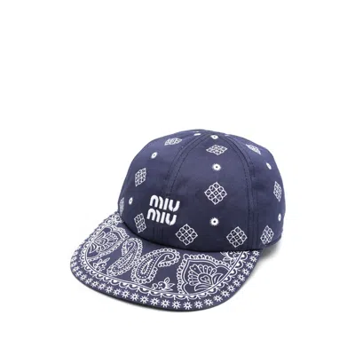 Miu Miu Printed Cotton Baseball Cap