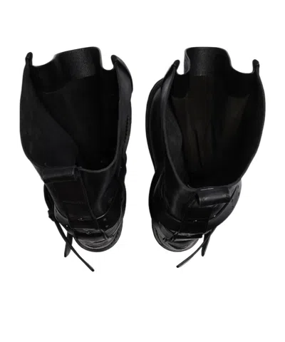 Balenciaga Venom Buckle-strap Leather Boots In Black