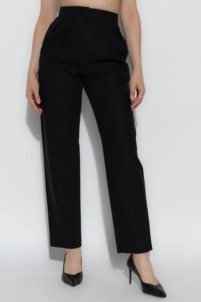 Max Mara Carrot Cotton Pants In Black