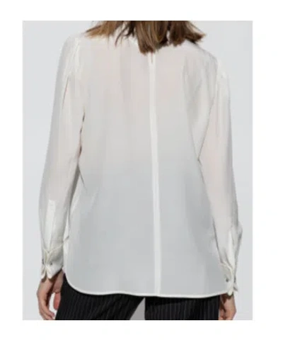 Max Mara Long-sleeved Pure Silk Georgette Shirt
