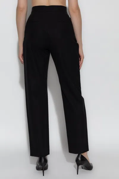 Max Mara Carrot Cotton Pants In Black
