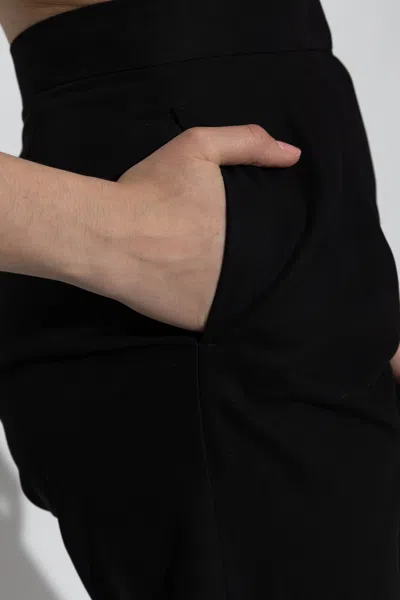 Max Mara Carrot Cotton Pants In Black