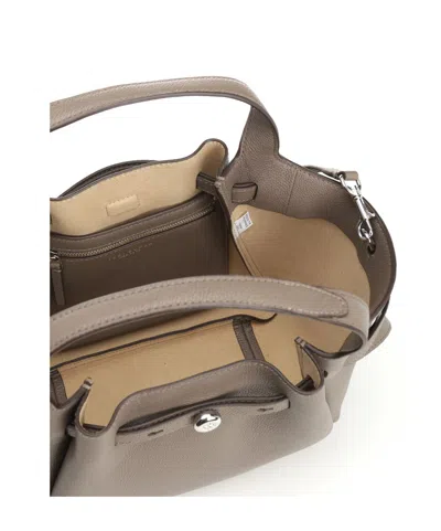 Tory Burch Small Romy Leather Crossbody Bag In Brown