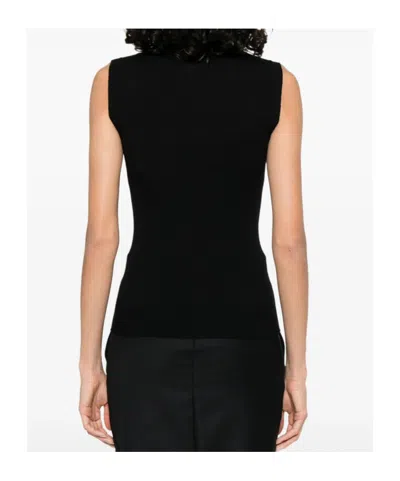 Sportmax Sleeveless "vertigo" Jersey In Black