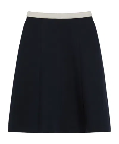 Max Mara Pleated Jersey Skirt