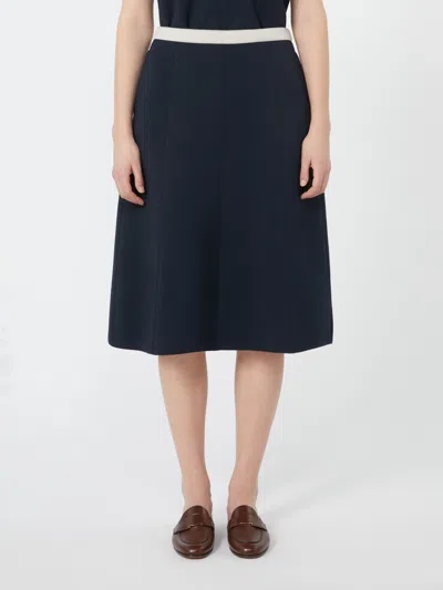 Max Mara Pleated Jersey Skirt